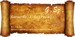 Generál Szilvia névjegykártya